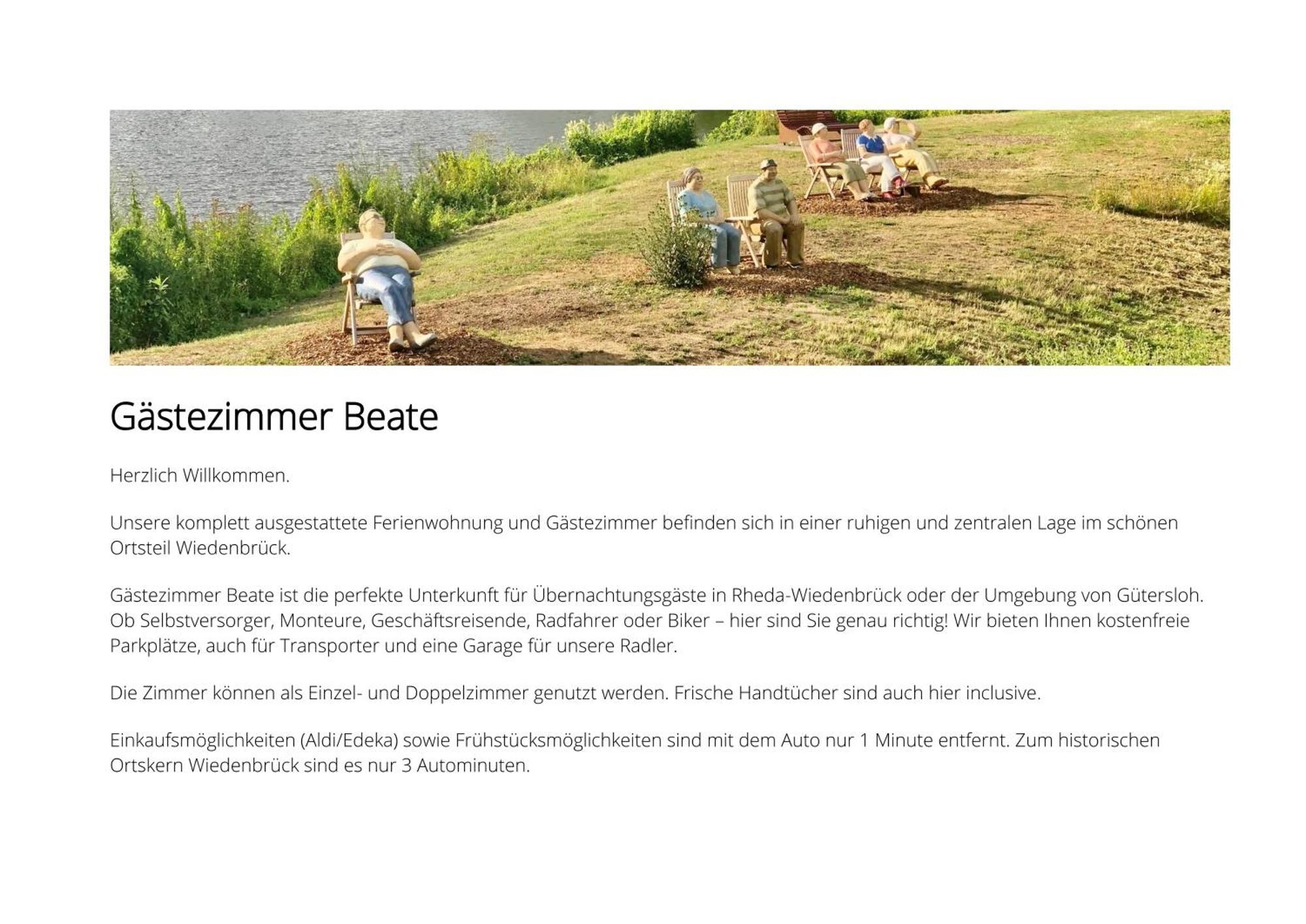 Gaestezimmer Beate Und Ferienwohnung Rheda Wiedenbrueck Extérieur photo
